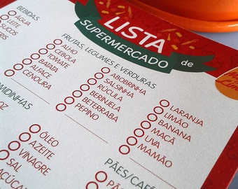 Grocery List Notepad (portuguese only)