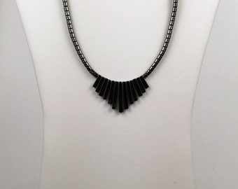 Vintage Gray Metallic Necklace
