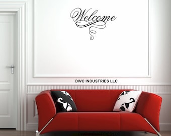 Welcome Vinyl Wall Art / Vinyl Sticker / Wall Decal / Vinyl Decal / Wall Art / Vinyl Art