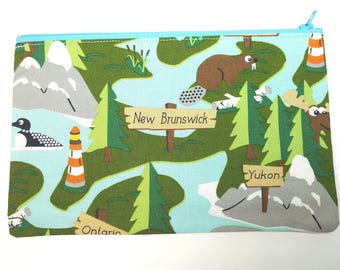 New Brunswick Fabric Pouch // Canada Pouch