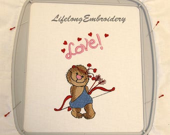A Digital Machine Embroidery Kupidon Design. Cute Kupidon. Digital Kupidon.