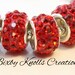 Red Rhinestone Bead for European Style Charm Bracelets