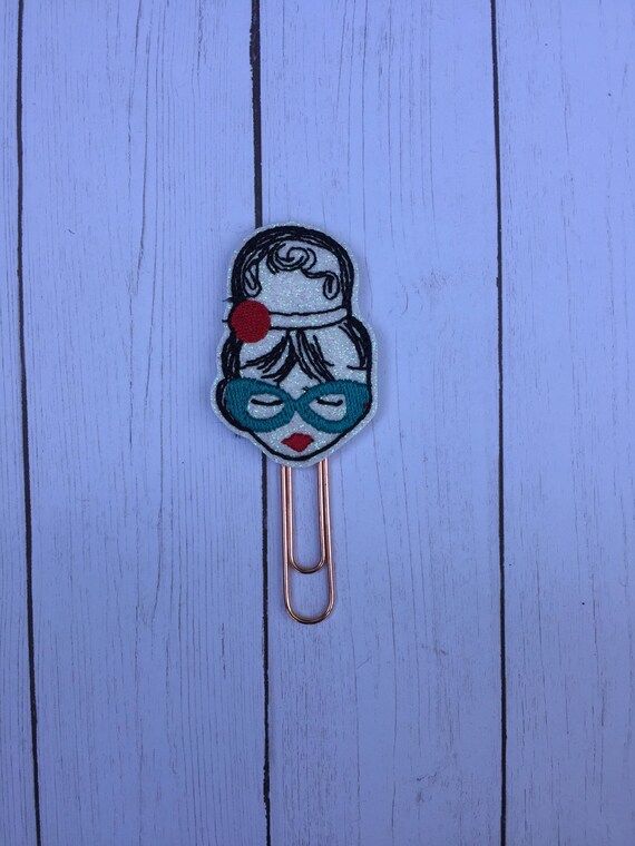 Fashion Girl With Glasses & Headband Planner Clip/Planner Clip/Bookmark. Washi Girl Planner Clip. Fashion Girl Planner Clip. Planner Girl