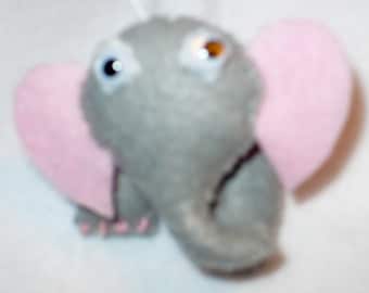 Miniature Felt Elephant Ornament