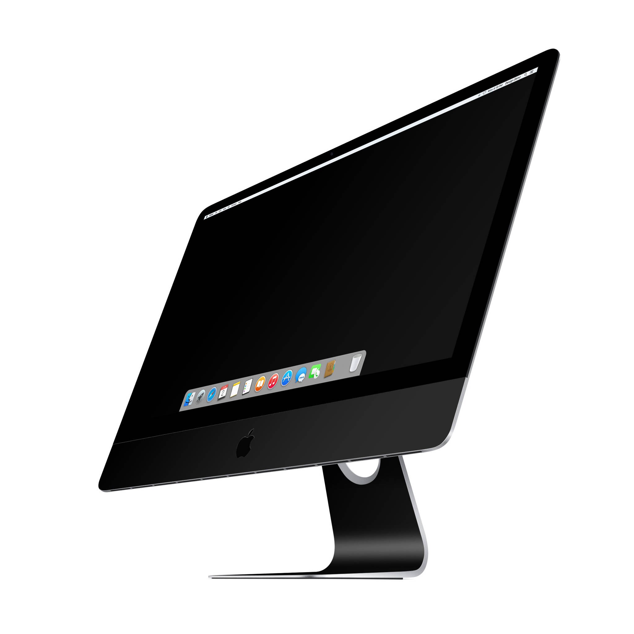 The Solid Matte Black Skin for the Apple iMac Desktop Computer