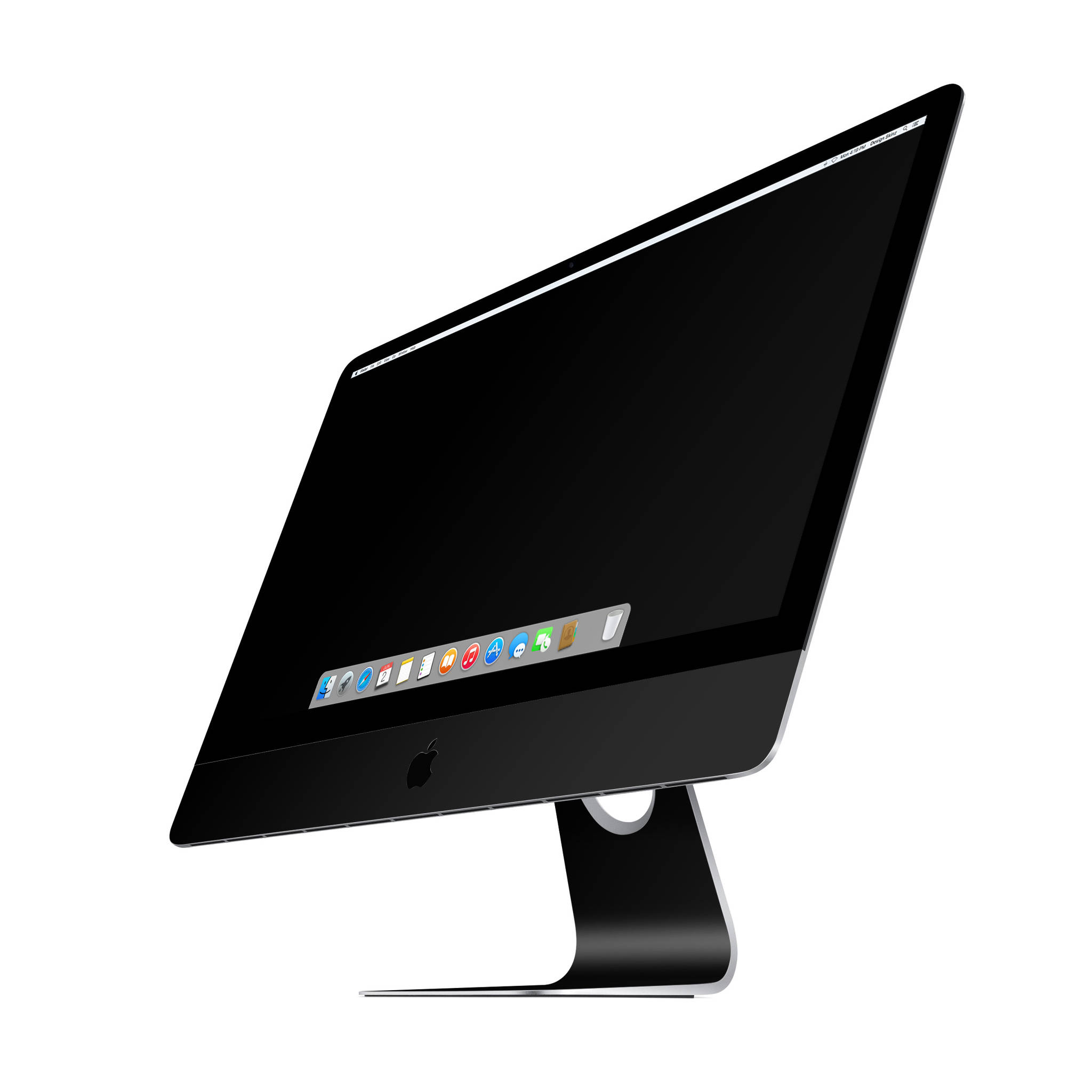 The Solid Matte Black Skin for the Apple iMac Desktop Computer
