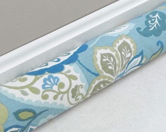 Door Draft Stopper - 28" to 46" - Blue Draft Stopper - Door Snake - Door Draft Blocker - Window Draft Stopper - Draft Stopper - Paisley