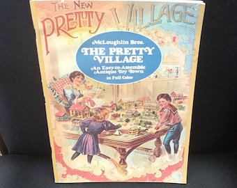The Pretty Village Antique cut and assemble toy town book