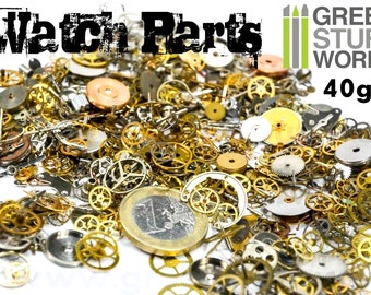 Perlen Steampunk-Uhr-MECHANISMEN 40gr- Hobby Modeschmuck-Anhänger Zahnräder für Bastler