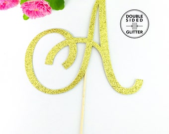 Single Letter Wedding Cake Topper, Monogram cake topper, initial cake topper, single letter cake topper, wedding cake topper.