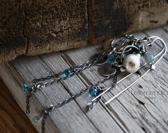 Earrings Sterling Silver Pearls Gemstones Letemendia Jewelry Handmade