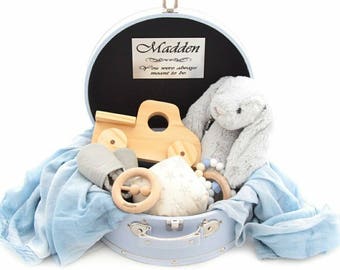 Engraved Baby Vintage Case, Baby Shower, Personalised Baby Keepsake Gift, Vintage Suitcase, Newborn gift, Baby Keepsake Case, Monogram