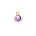 Bezel Drop Amethyst Triangle 7mm Gold Plated Sterling Silver - 1pc (8346) Good Quality Wholesale price