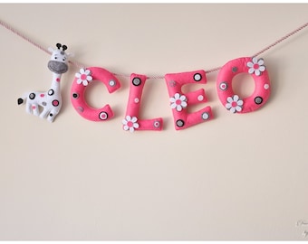 felt name banner dinosaur succulents nursery decor nursery