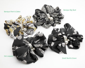 Handmade Multi WIng Chiffon Scarf Bow French Barrette Hair Clip