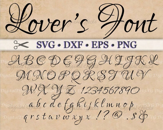 Download Lovers Fancy Script Monogram Svg Dxf Eps Png Digital