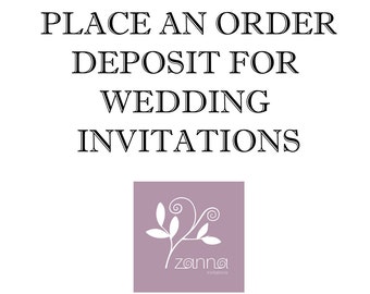 Place an order - deposit for wedding invitations