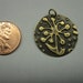Raw Brass Embossed Charm