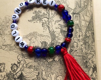 Wild and free-pearl bracelet-Ibiza bracelet with tassel