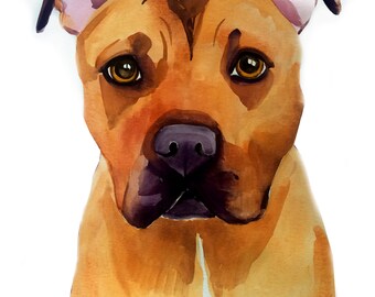 Pet Portrait Custom Dog Portrait Custom Pet Portrait Watercolor Pet Portrait Dog Painting Custom Dog Portrait Dog memorial Watercolor Dog