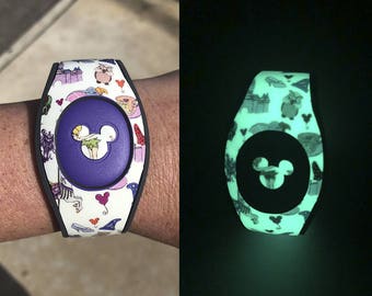Glow in the Dark Magic Band Decal | Character Collage MagicBand 2 Decal | Magic Band 2.0 Skin | RTS Ready To Ship