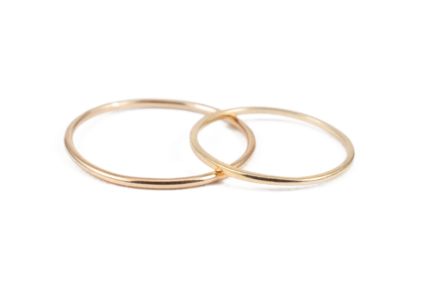 Free Shipping 14K Gold Thin Band Delicate Ring Wedding