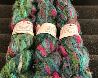 Recycled Banana Fiber Yarn, Blue Fairy Color, Vegan Friendly Fiber, Silk Alternative, Eco Friendly Fiber, Worsted Weight, 100g/70yd