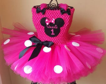 Minnie Mouse Tutu Dress with Personalization