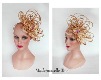 straw fascinator pillbox, fascinator Hat cocktail hat wedding Hut wedding, ceremony