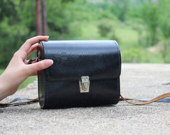 Flashlight case Chaika, Leather case, Leather bag, Leather satchel, Black man bag leather, Black leather case, Travel case, Steampunk item