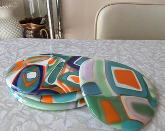 Glass Coasters, Set of 4