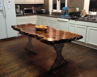 Kitchen Island - Live Edge Kitchen Island - Live Edge Table - Live Edge Slab Table - Wood Kitchen Island