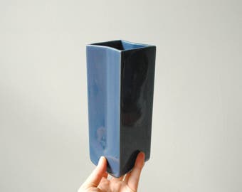 Vintage Vase, Blue Vase, Modern Vase, Japanese Vase