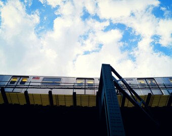 NYC Subway, No 7 Train Photography Print, New York City Wall Art, Queens Photography