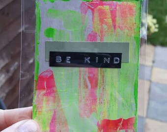 Be kind atc art card aceo original art