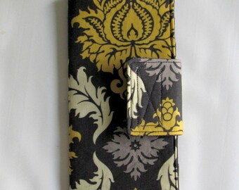 12 Slot Business Card Holder, Credit Card Organizer Wallet, Card Organizer, Card Wallet, Loyalty Card Organizer, Gift Card Wallet, Damask