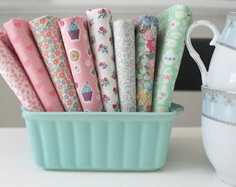 Complete Fat quarter bundle of the Tea for Two quilting cotton collection by Liberty of London - 8 pieces