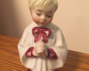 Vintage Figurine Choir Boy Alter Boy Porcelain Figure Japan