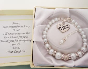 Mother of the bride Wedding Bracelet Mother of the Bride Bracelet Mother of the Bride Gift Brides mom gift mother of the bride jewelry gift