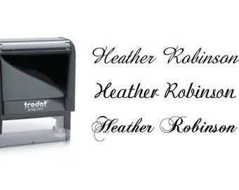 Custom Name Stamp, Signature Stamp, Self Inking Name Stamp, Calligraphy Stamp, Cursive Name Stamp