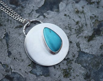 Sleeping Beauty Turquoise Necklace // Sterling Silver