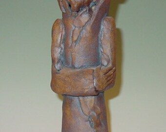 Handbuilt Stoneware Wizard Statue