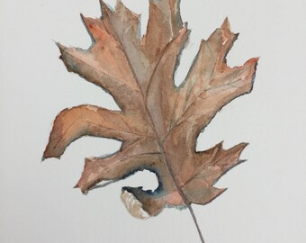 Fallen Leaf Original Watercolor1