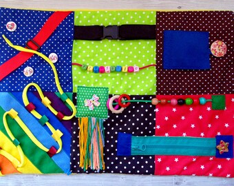 Fidget blanket for dementia blanket Fidget quilt Activity blanket Sensory quilt Montessori materials Special needs Sensory board Memory mat