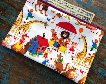 medium zipper pouch the circus is in town