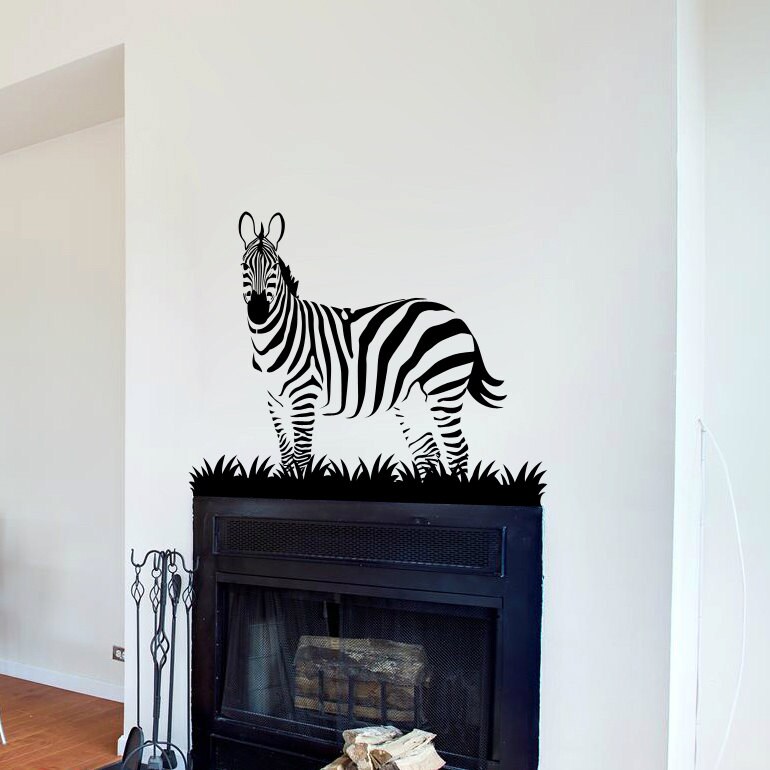 Zebra Wall Decal Cute Vinyl Sticker Home Arts Animal Wall