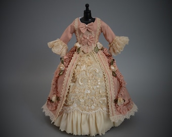 The Blythe Couture Collection:Rococo Gown of Silk and Lace- Made to Order-Pure Neemo S/Blythe/Pullip/Takara/Licca/Azone