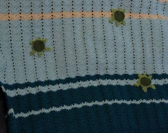 Sea turtle crochet blanket