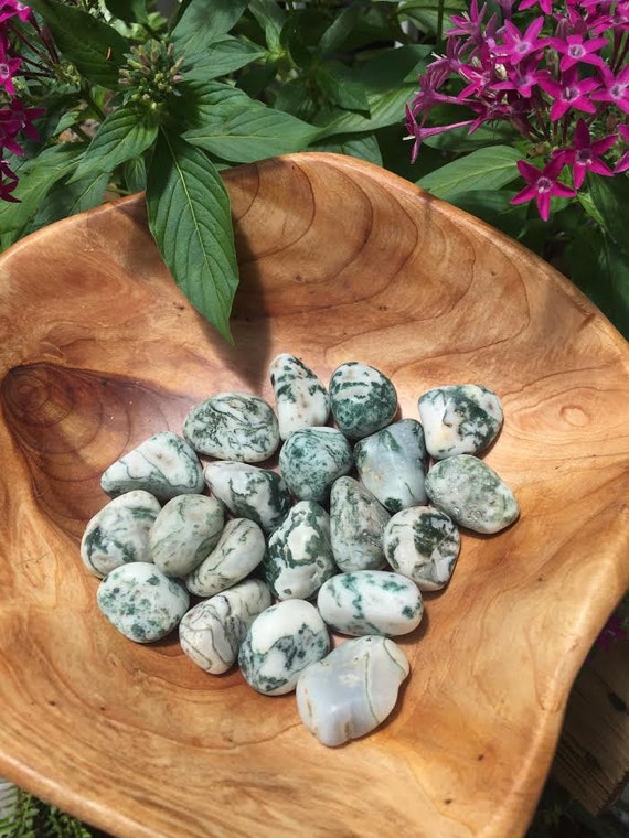 Large Tumbled Moss Agate or Tree Agate as low as 1.00