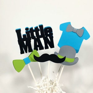 Little Man Centerpiece Sticks, Little Man Baby Shower Decorations, Little Man Cutouts, Choose Your Colors